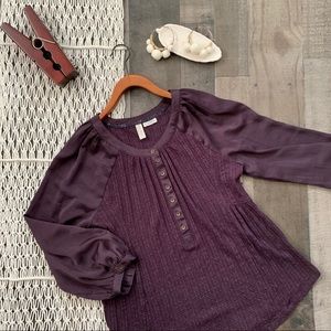 Anthro  Meadow Rue Kersee Henley Top